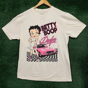 Betty Boop x Dodge SRT Collaboration Cute Graphic T-Shirt Large